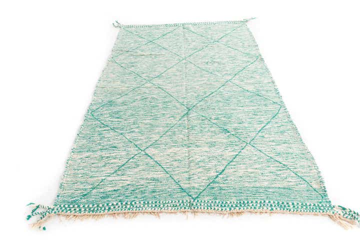 5' x 8' 4 Hand Knotted Moroccan Wool Rug