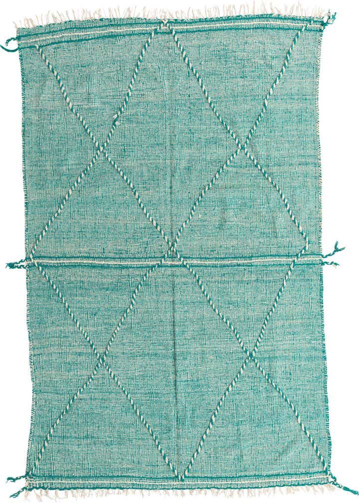 6' 5 x 10' Hand Knotted Moroccan Wool Rug