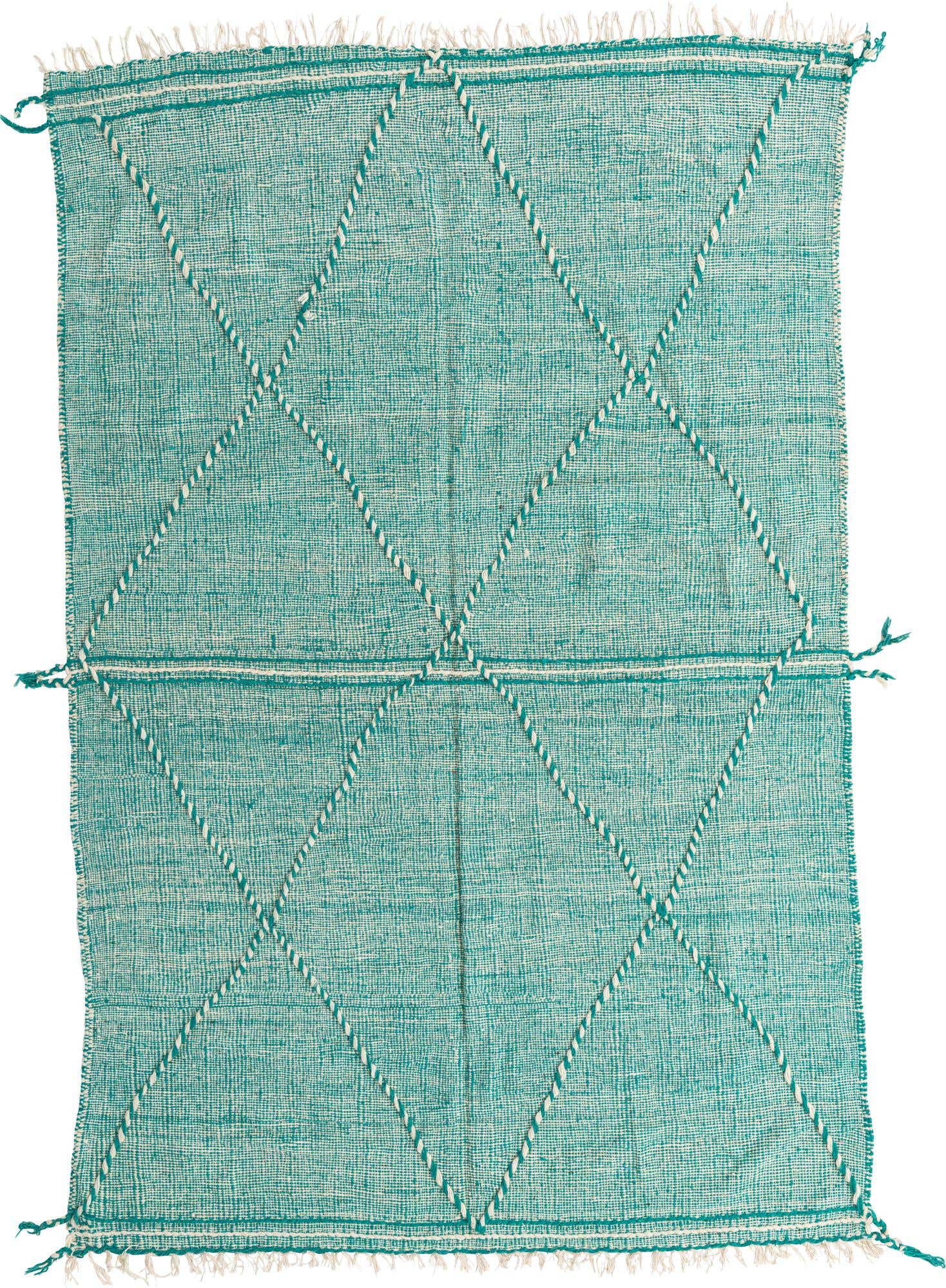 6' 5 x 10' Hand Knotted Moroccan Wool Rug