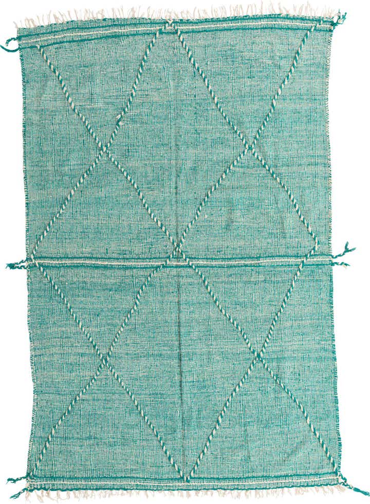 6' 5 x 10' Hand Knotted Moroccan Wool Rug