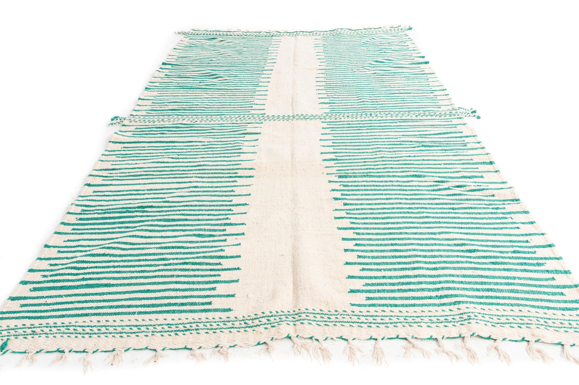 7' x 10' 6 Hand Knotted Moroccan Wool Rug