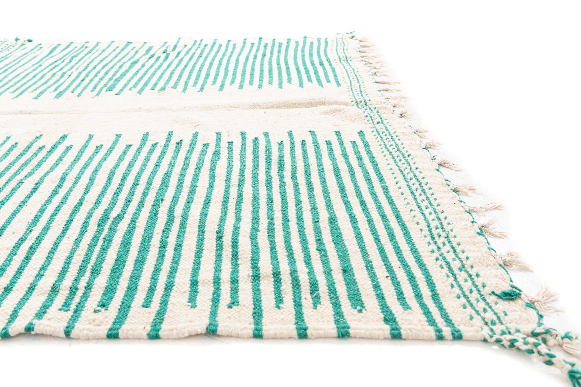 7' x 10' 6 Hand Knotted Moroccan Wool Rug