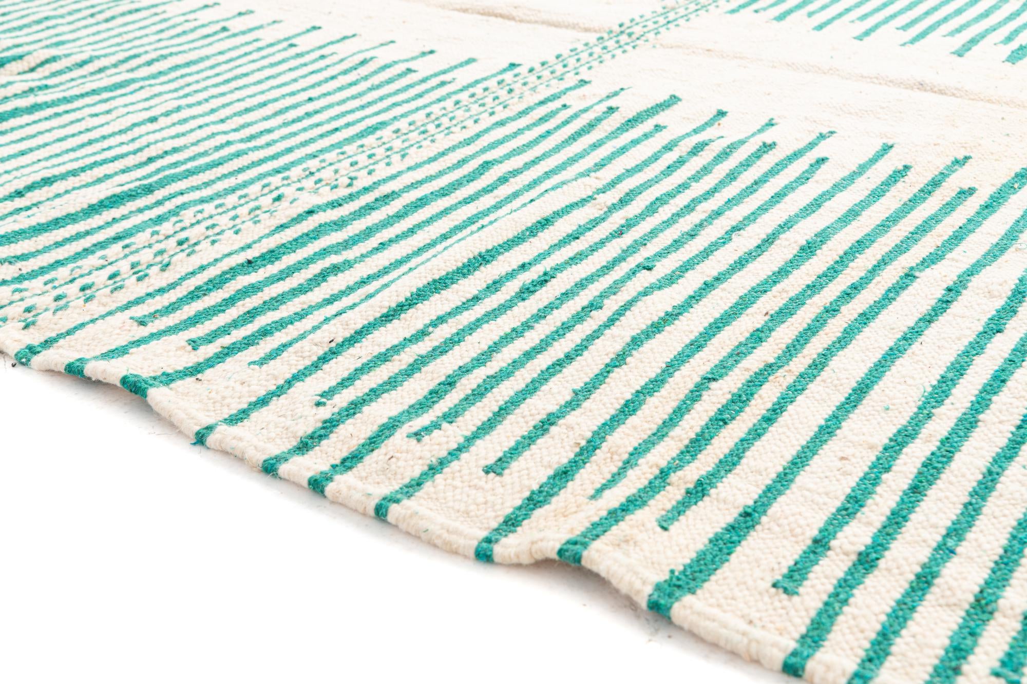 7' x 10' 6 Hand Knotted Moroccan Wool Rug