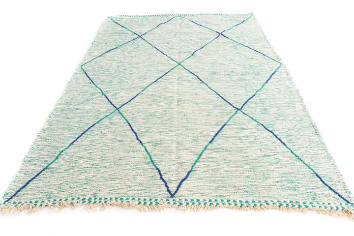 6' 8 x 9' 9 Hand Knotted Moroccan Wool Rug