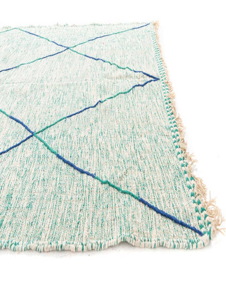 Detail image of 6' 8 x 9' 9 Hand Knotted Moroccan Wool Rug
