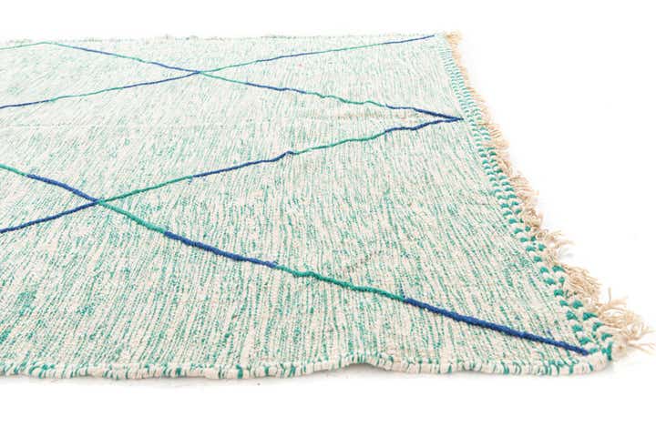 6' 8 x 9' 9 Hand Knotted Moroccan Wool Rug