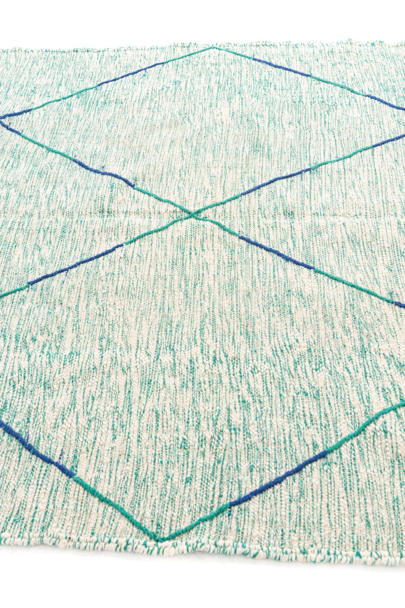 6' 8 x 9' 9 Hand Knotted Moroccan Wool Rug