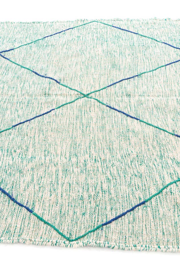 Detail image of 6' 8 x 9' 9 Hand Knotted Moroccan Wool Rug
