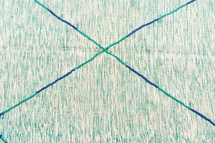 Detail image of 6' 8 x 9' 9 Hand Knotted Moroccan Wool Rug
