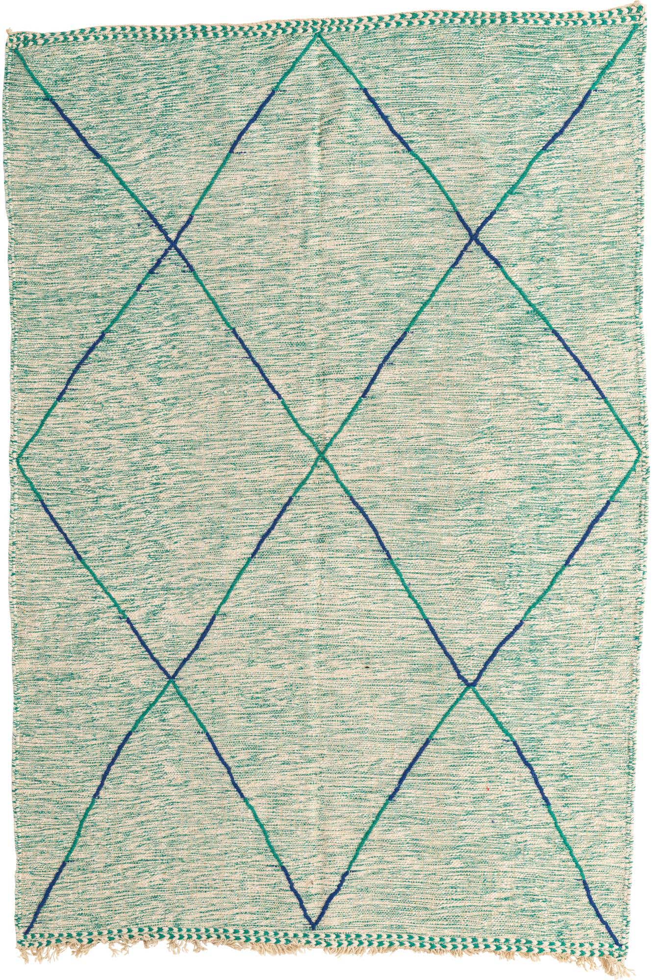 6' 8 x 9' 9 Hand Knotted Moroccan Wool Rug