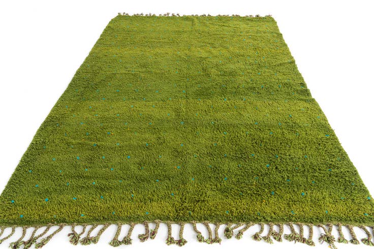 Detail image of 6' 7 x 9' 7 Hand Knotted Moroccan Wool Rug