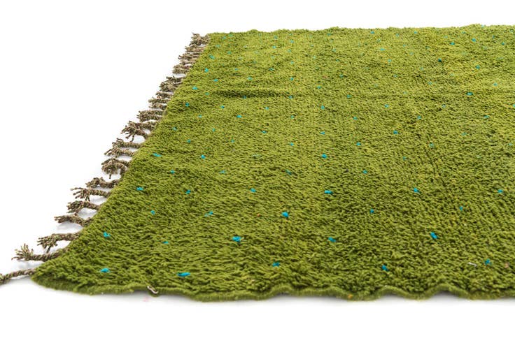 Detail image of 6' 7 x 9' 7 Hand Knotted Moroccan Wool Rug