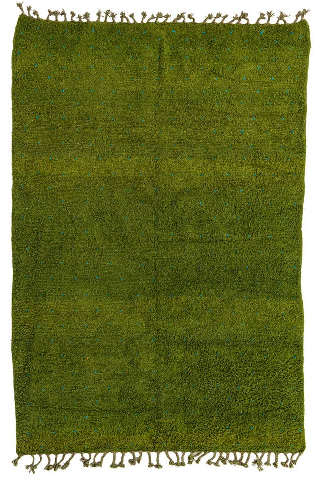 Detail image of 6' 7 x 9' 7 Hand Knotted Moroccan Wool Rug