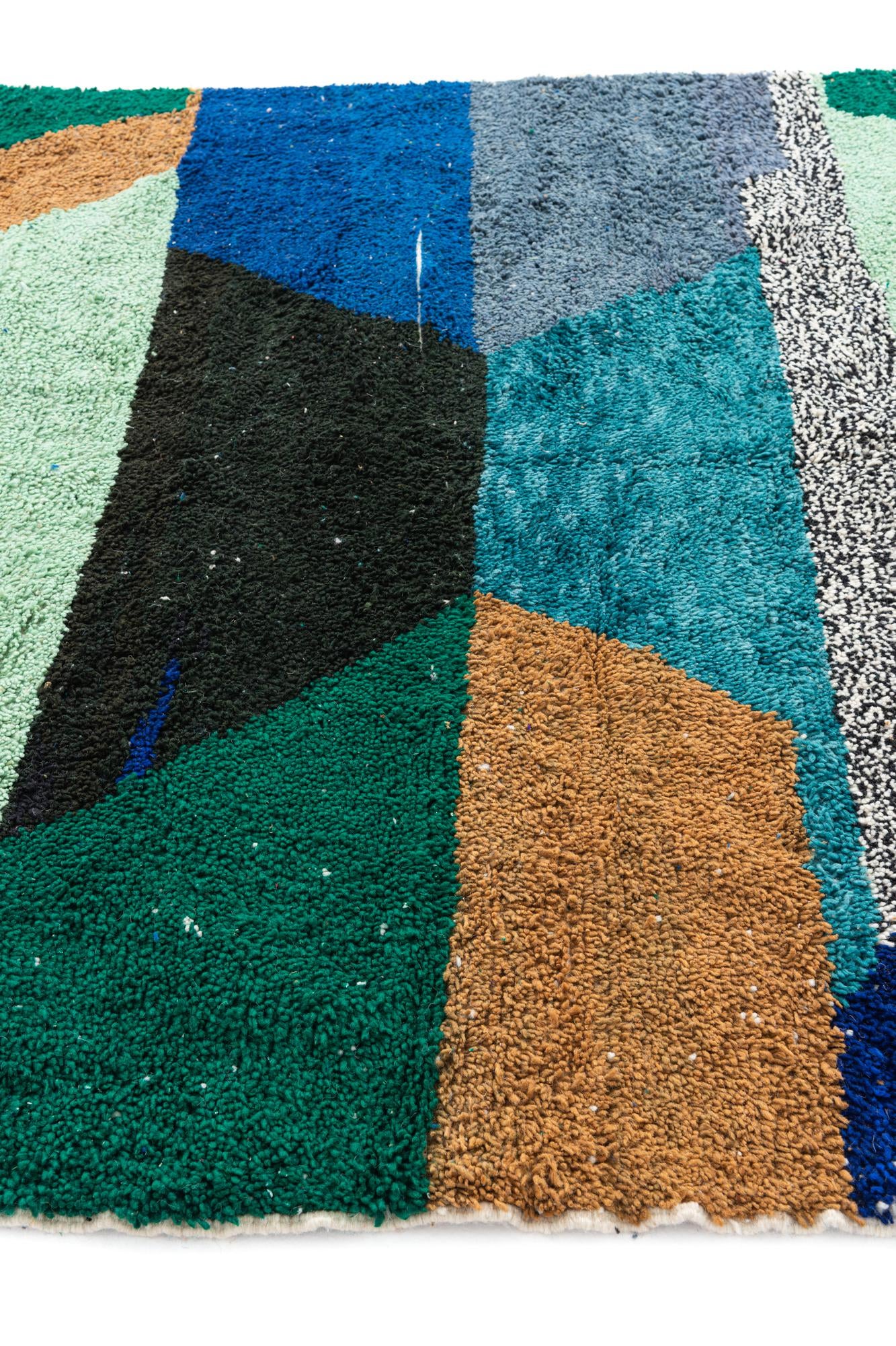 6' 9 x 9' 7 Hand Knotted Moroccan Wool Rug