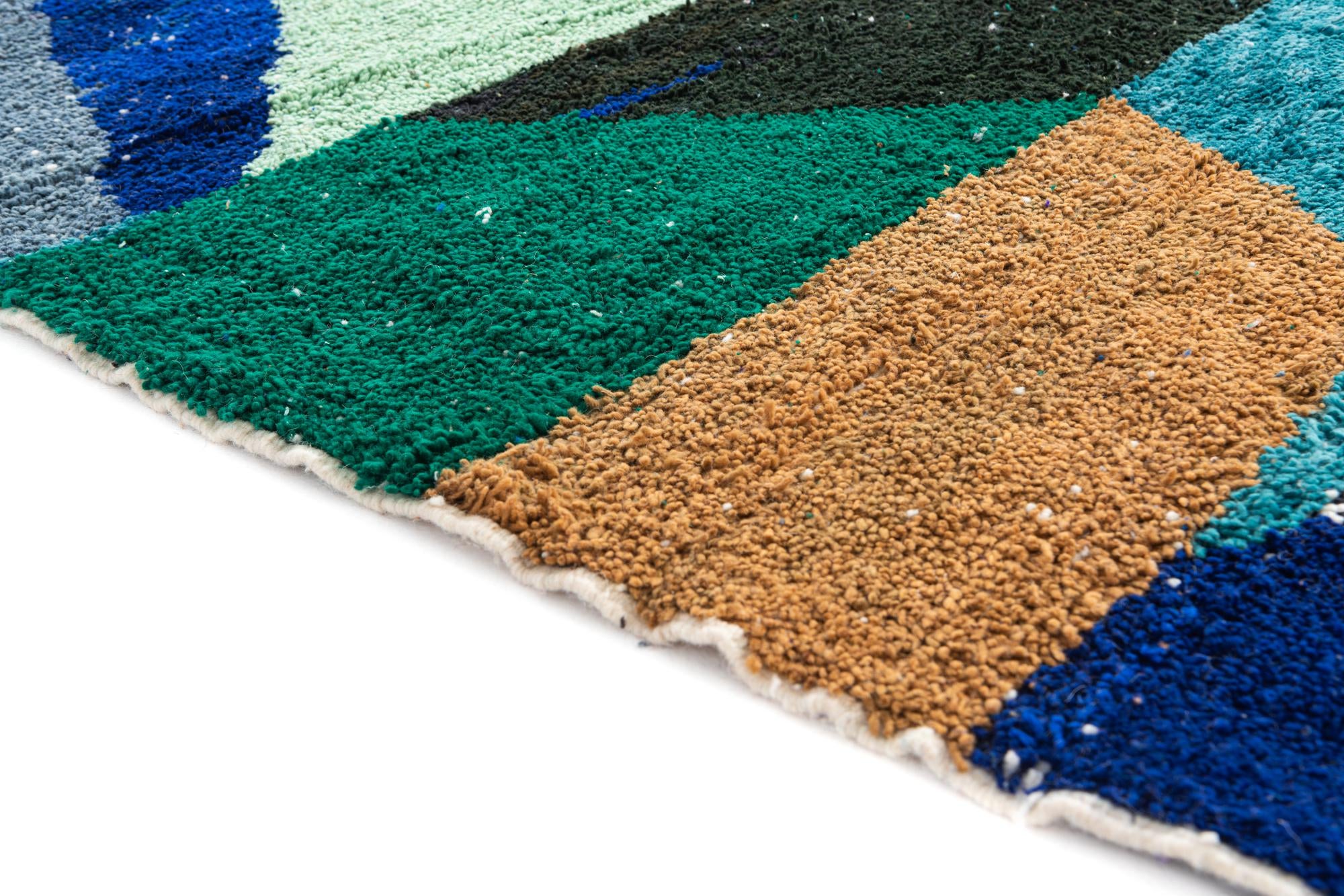 6' 9 x 9' 7 Hand Knotted Moroccan Wool Rug