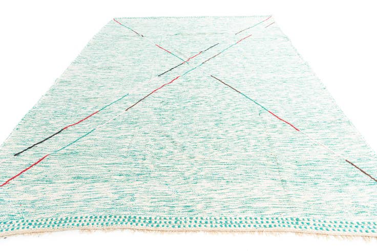 Detail image of 9' 2 x 13' Hand Knotted Moroccan Wool Rug