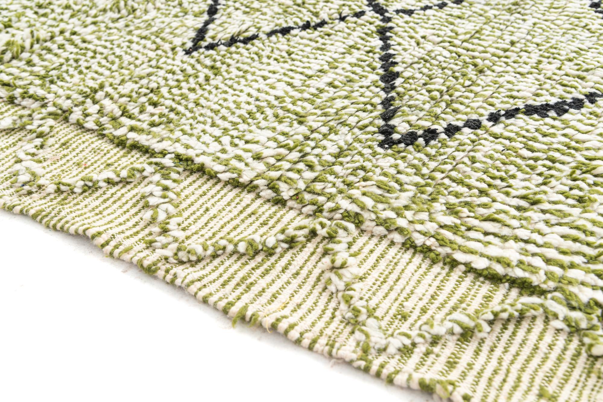 4' 3 x 6' 6 Hand Knotted Moroccan Wool Rug