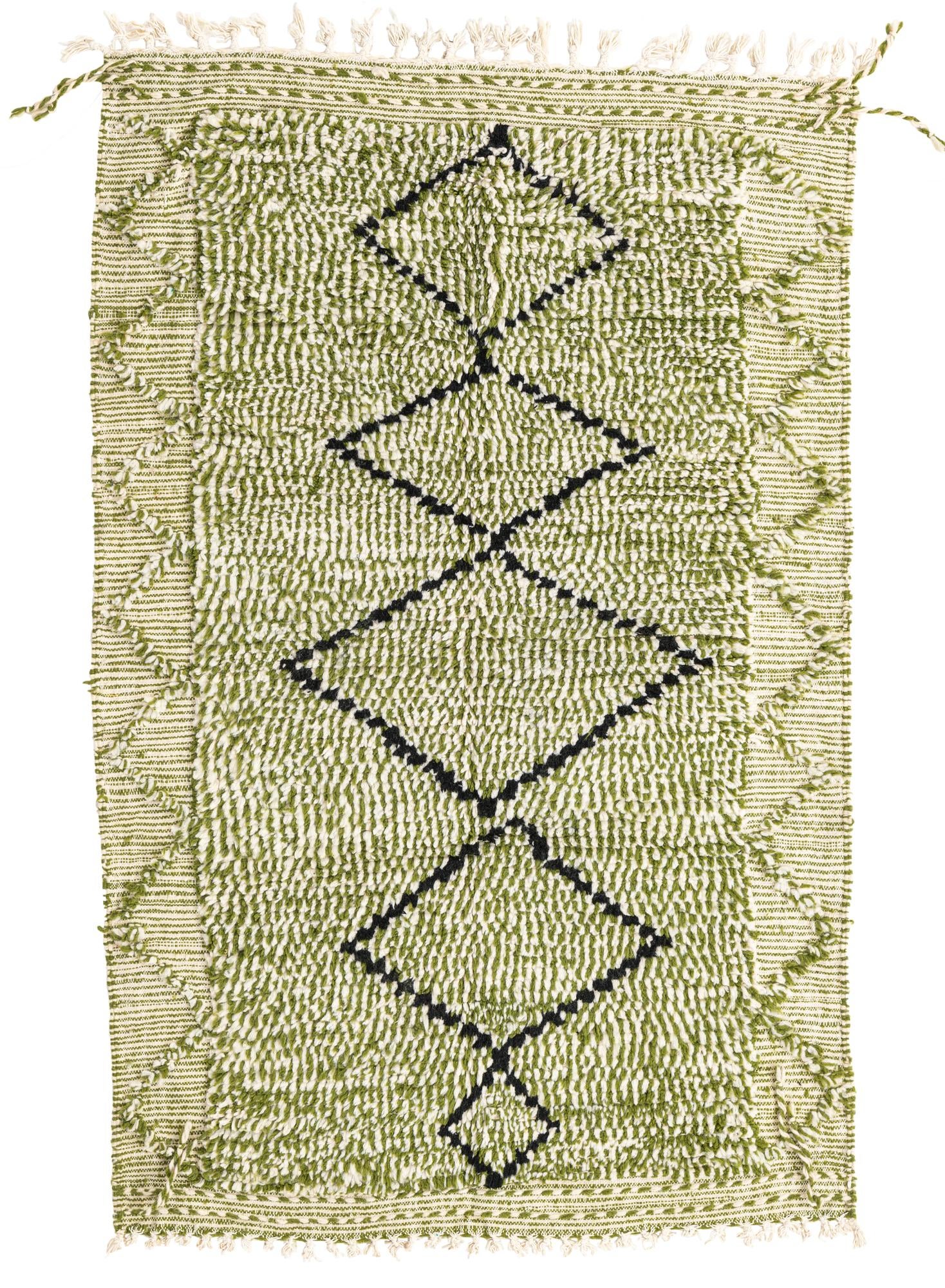 4' 3 x 6' 6 Hand Knotted Moroccan Wool Rug