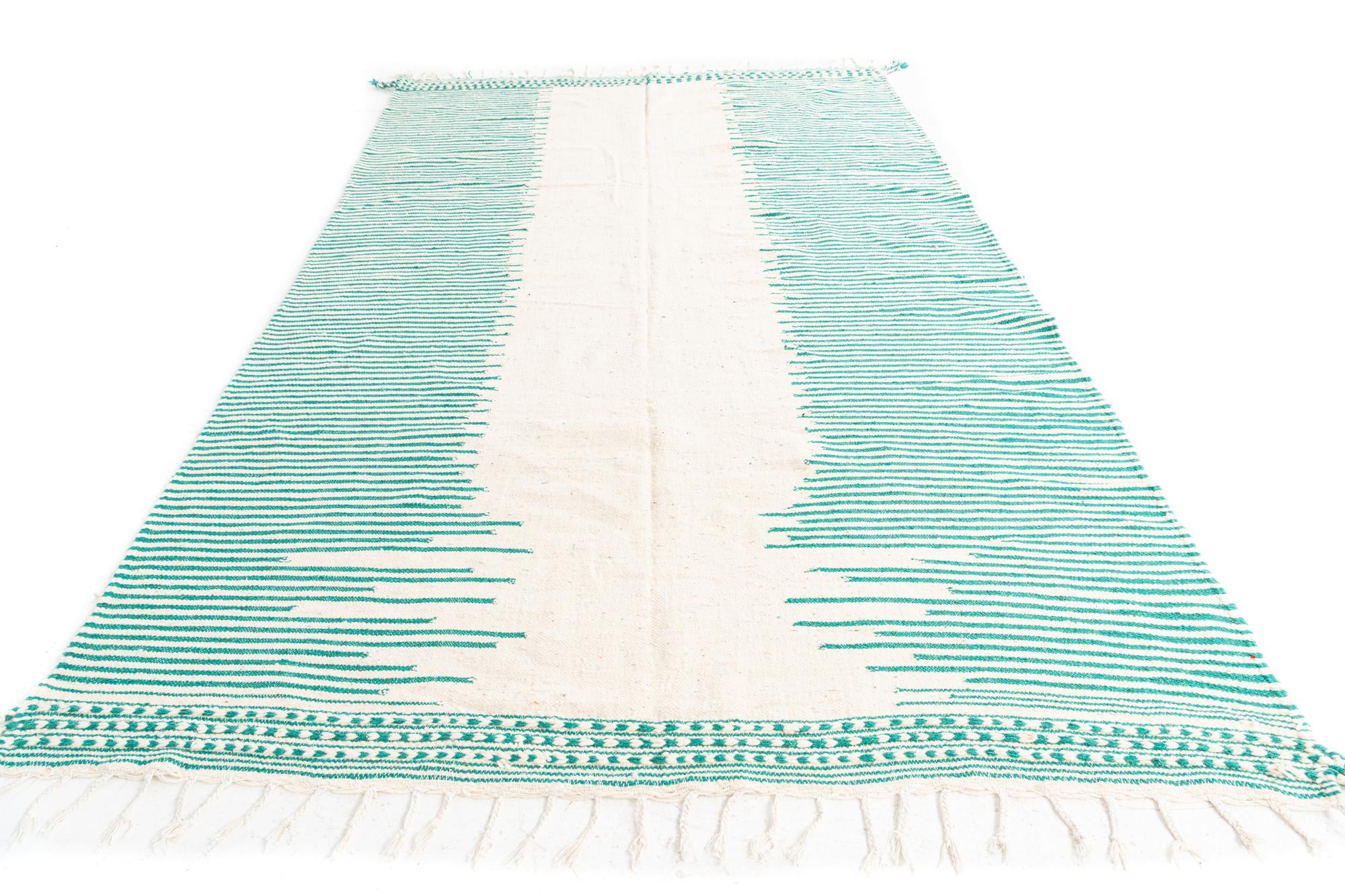 6' 6 x 10' 5 Hand Knotted Moroccan Wool Rug