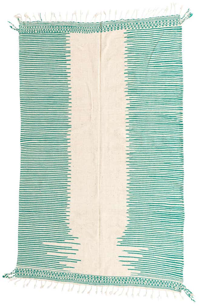 6' 6 x 10' 5 Hand Knotted Moroccan Wool Rug