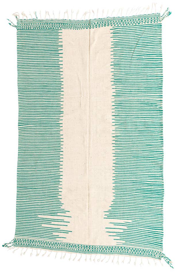 Detail image of 6' 6 x 10' 5 Hand Knotted Moroccan Wool Rug