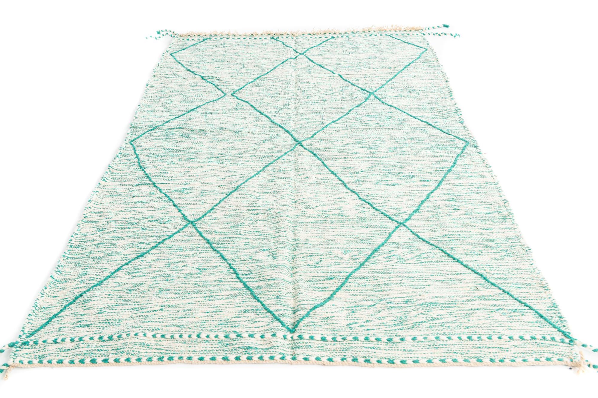 5' x 8' Hand Knotted Moroccan Wool Rug