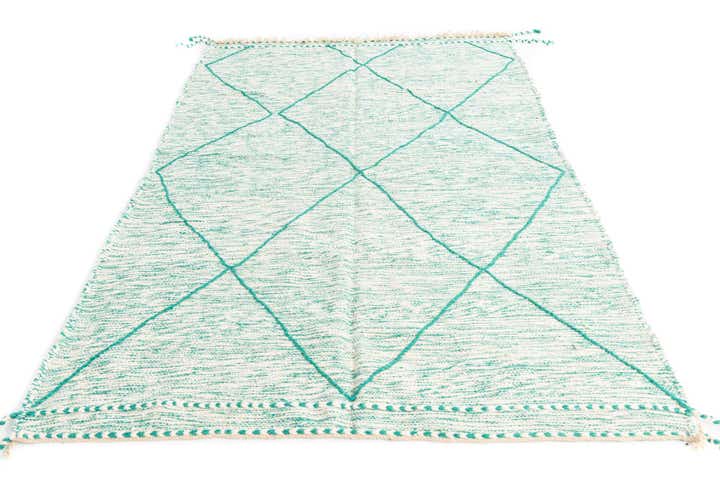 5' x 8' Hand Knotted Moroccan Wool Rug