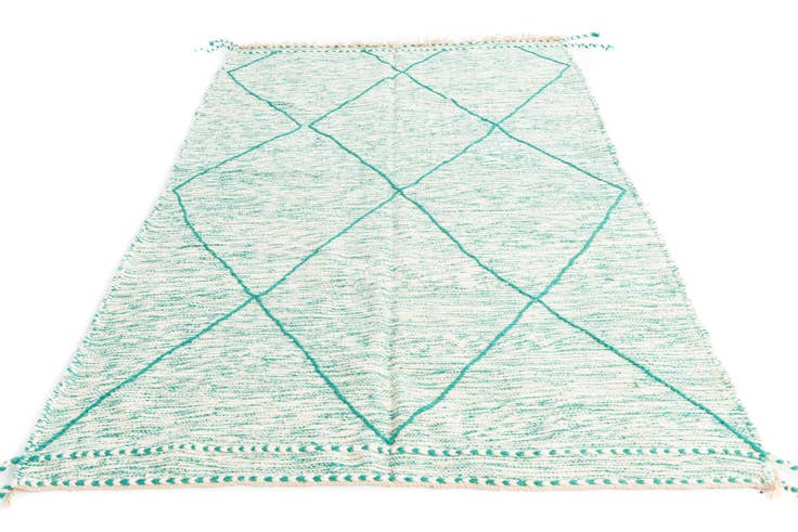 Detail image of 5' x 8' Hand Knotted Moroccan Wool Rug