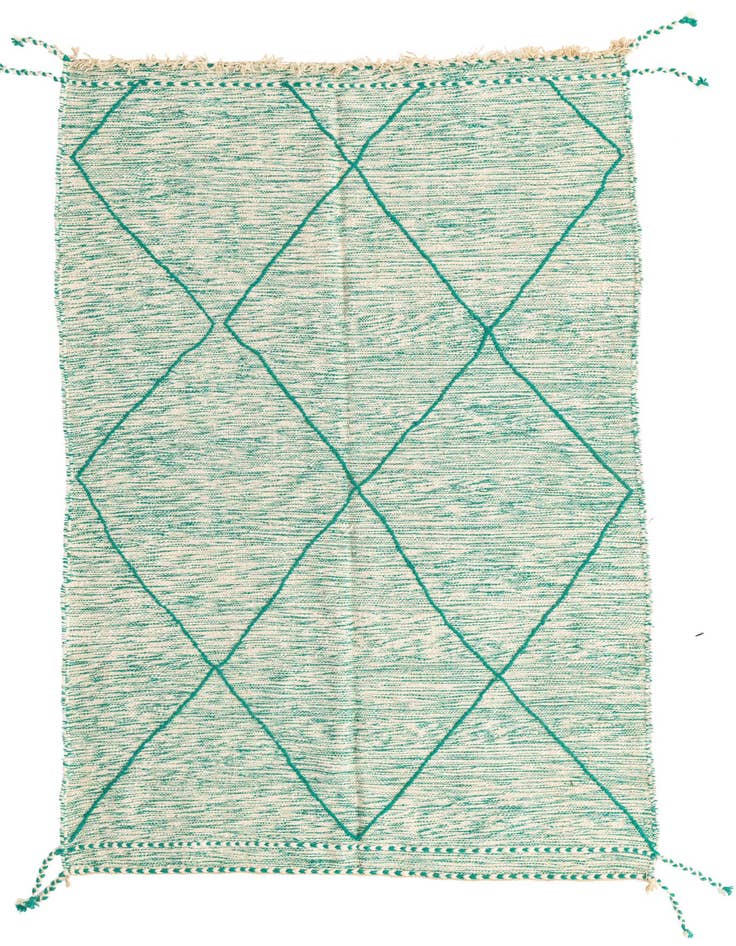 Detail image of 5' x 8' Hand Knotted Moroccan Wool Rug