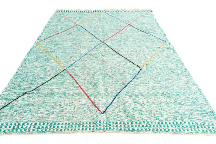 6' 6 x 9' 6 Hand Knotted Moroccan Wool Rug