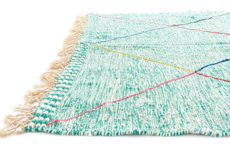 Detail image of 6' 6 x 9' 6 Hand Knotted Moroccan Wool Rug