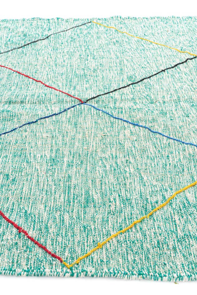 Detail image of 6' 6 x 9' 6 Hand Knotted Moroccan Wool Rug