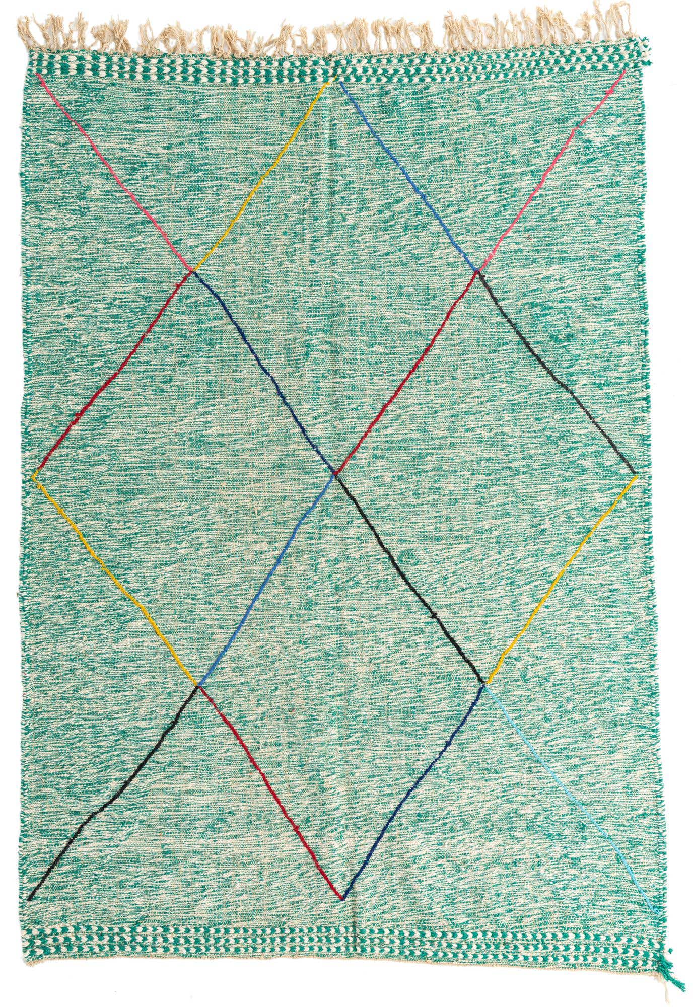 6' 6 x 9' 6 Hand Knotted Moroccan Wool Rug