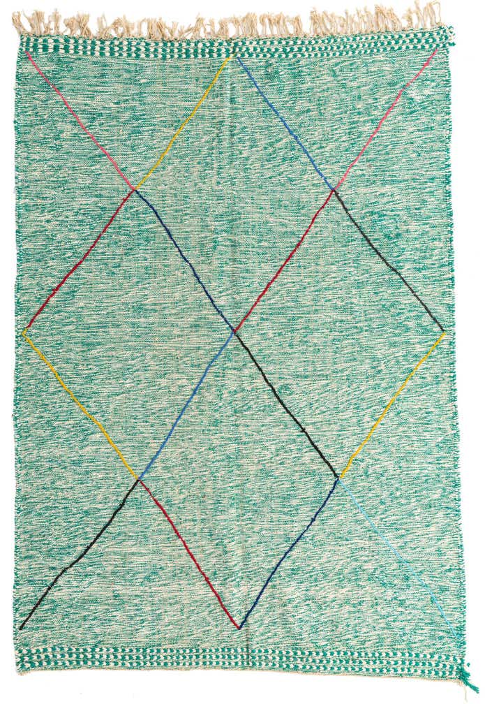 6' 6 x 9' 6 Hand Knotted Moroccan Wool Rug
