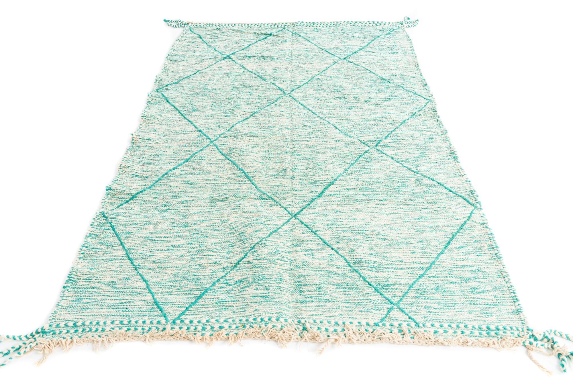 5' x 8' Hand Knotted Moroccan Wool Rug