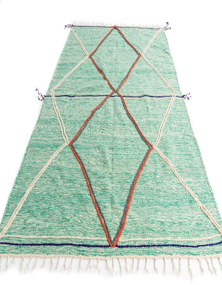 Detail image of 6' 8 x 10'  Hand Knotted Moroccan Wool Rug