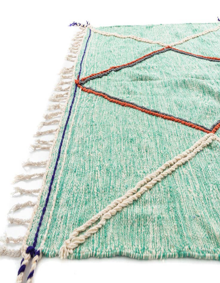 Detail image of 6' 8 x 10'  Hand Knotted Moroccan Wool Rug