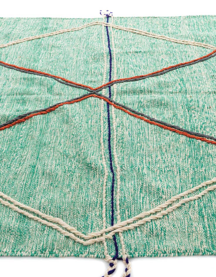 Detail image of 6' 8 x 10'  Hand Knotted Moroccan Wool Rug