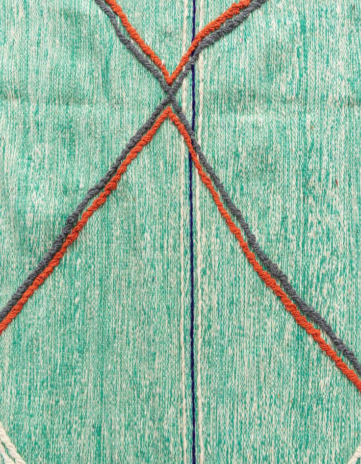 Detail image of 6' 8 x 10'  Hand Knotted Moroccan Wool Rug