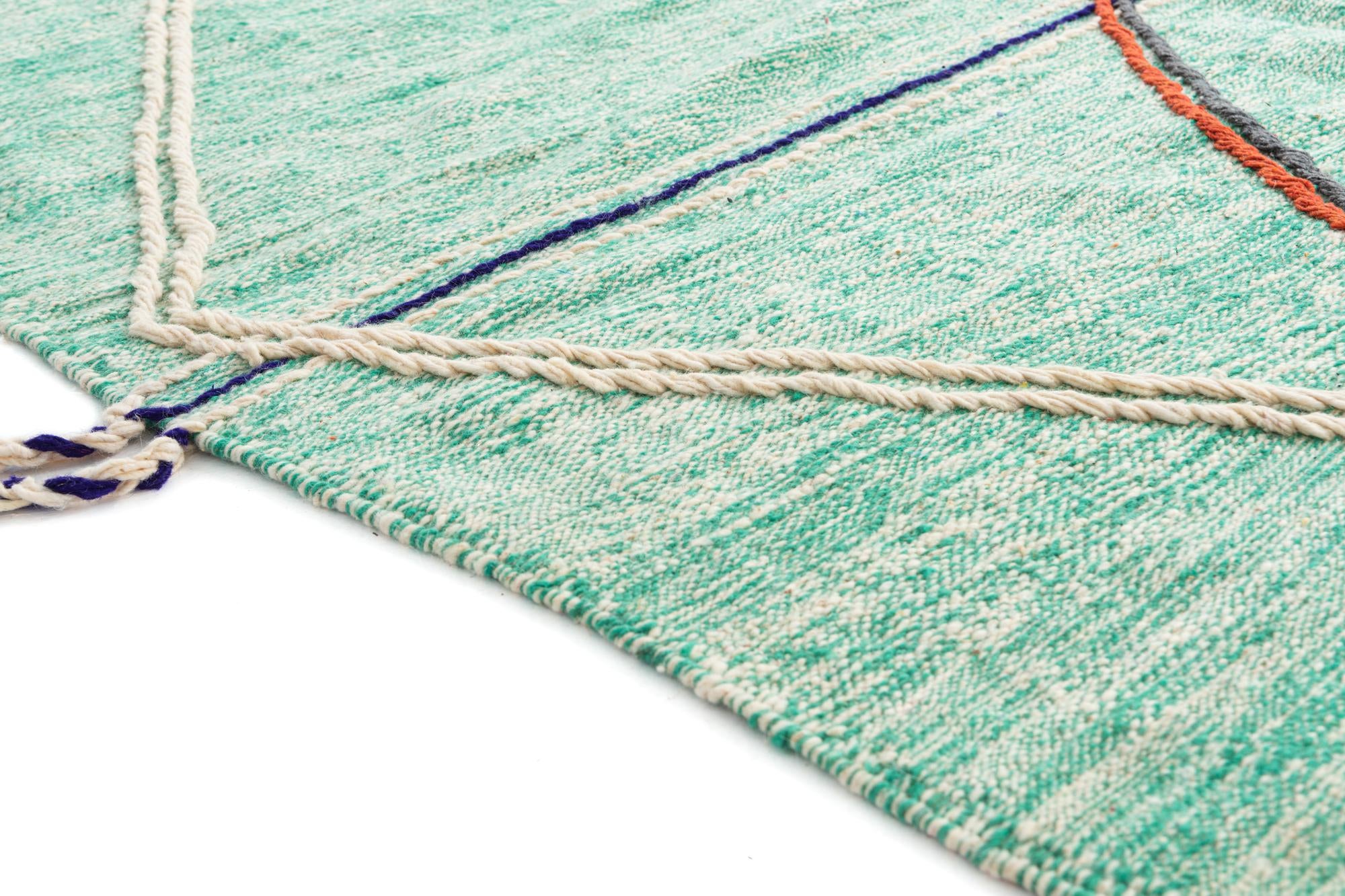 6' 8 x 10' Hand Knotted Moroccan Wool Rug