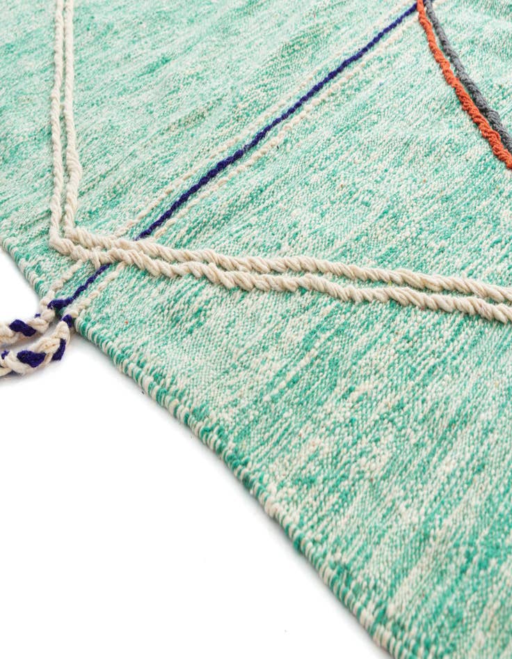 Detail image of 6' 8 x 10'  Hand Knotted Moroccan Wool Rug