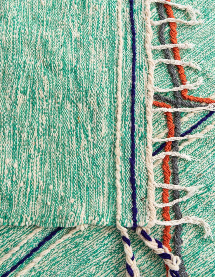 Detail image of 6' 8 x 10'  Hand Knotted Moroccan Wool Rug
