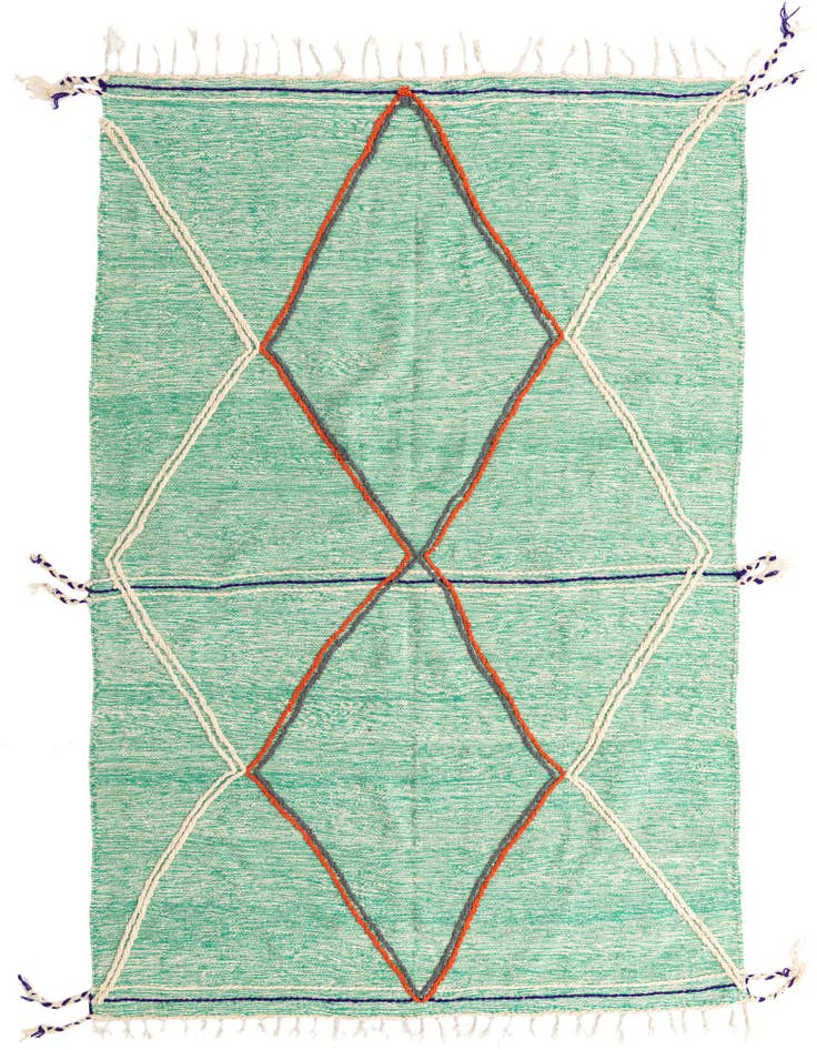 Detail image of 6' 8 x 10' Hand Knotted Moroccan Wool Rug