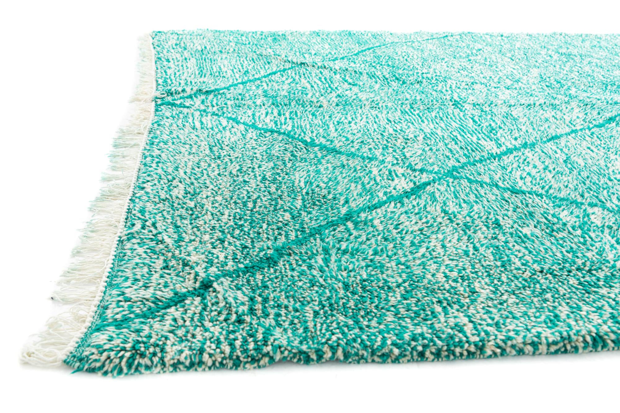 6' 10 x 10' 2 Hand Knotted Moroccan Wool Rug