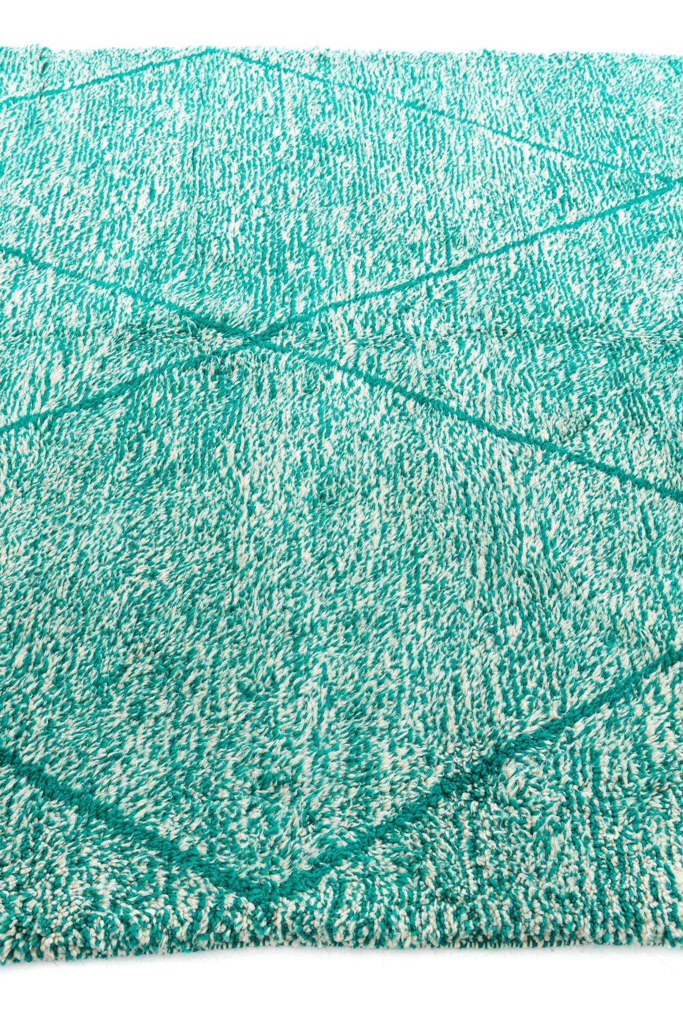 6' 10 x 10' 2 Hand Knotted Moroccan Wool Rug