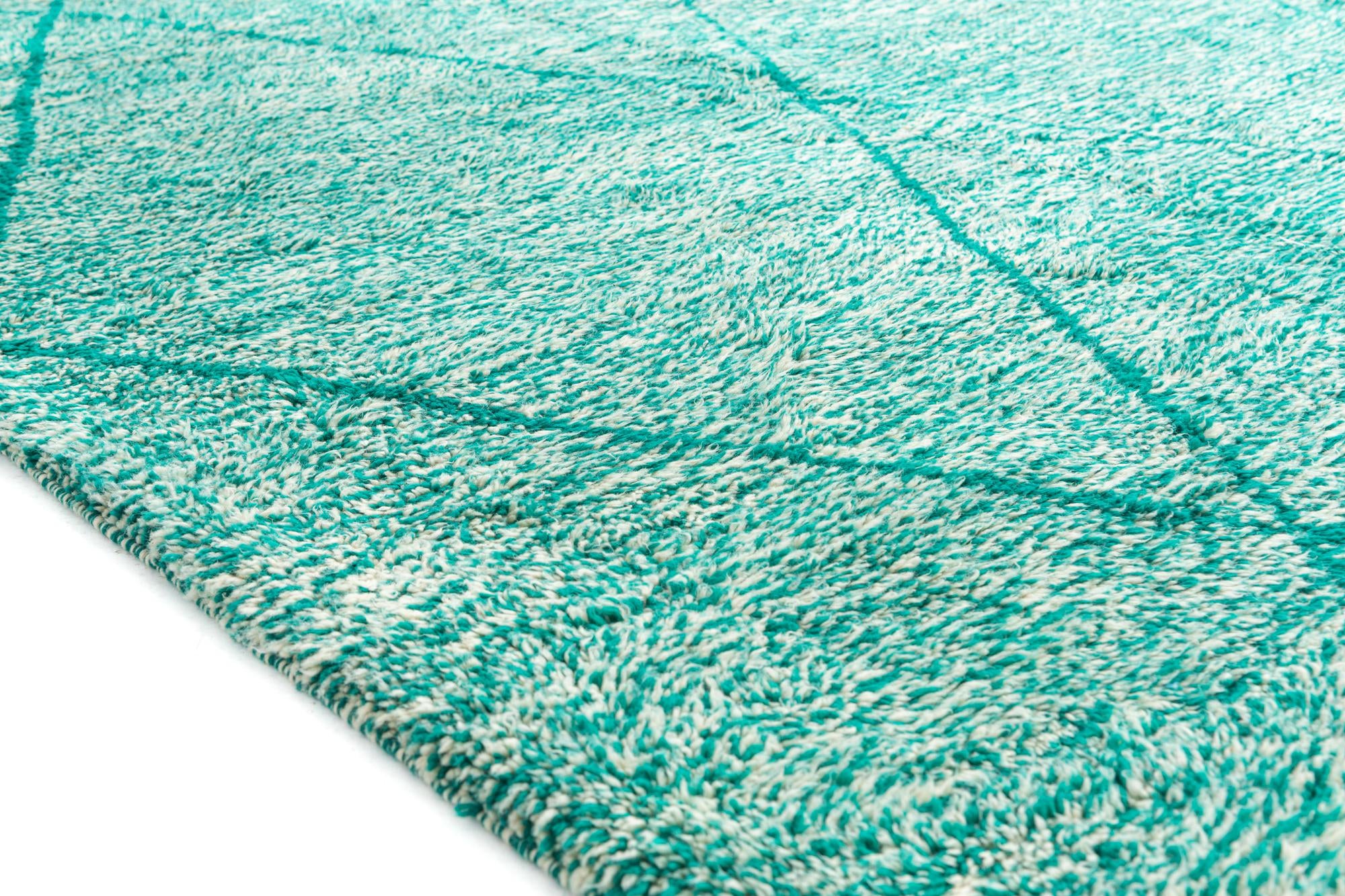 6' 10 x 10' 2 Hand Knotted Moroccan Wool Rug