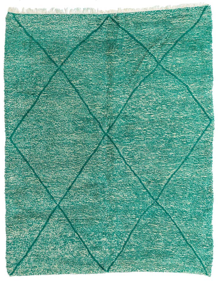 Detail image of 6' 10 x 10' 2 Hand Knotted Moroccan Wool Rug
