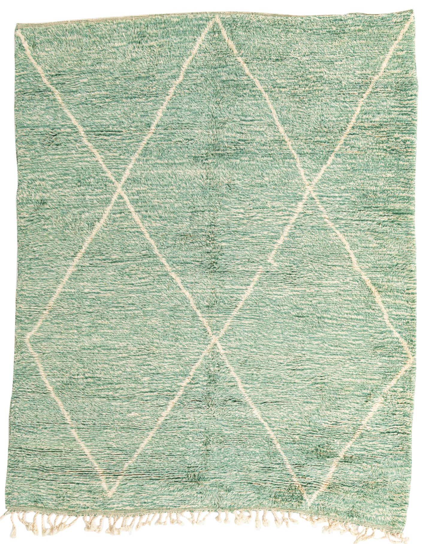 6' 9 x 9' 5 Hand Knotted Moroccan Wool Rug