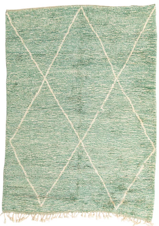 Detail image of 6' 9 x 9' 5 Hand Knotted Moroccan Wool Rug