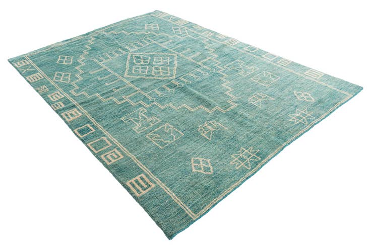 Detail image of 5' 7 x 7' 10 Hand Knotted Moroccan Wool Rug